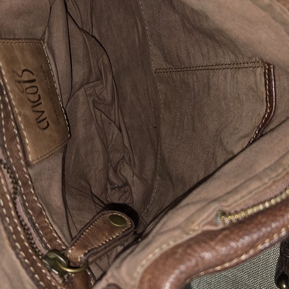 Civico93 Brown Leather Woven Crossbody Shoulder Bag Purse - Picture 10 of 14